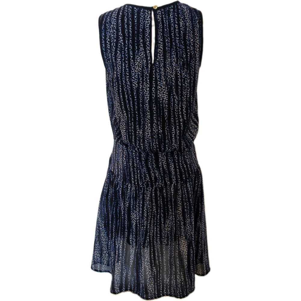 Michael Kors Womens Side Zip Smocked Scoop Neck Short Dress Black Size 2 - Picture 7 of 7